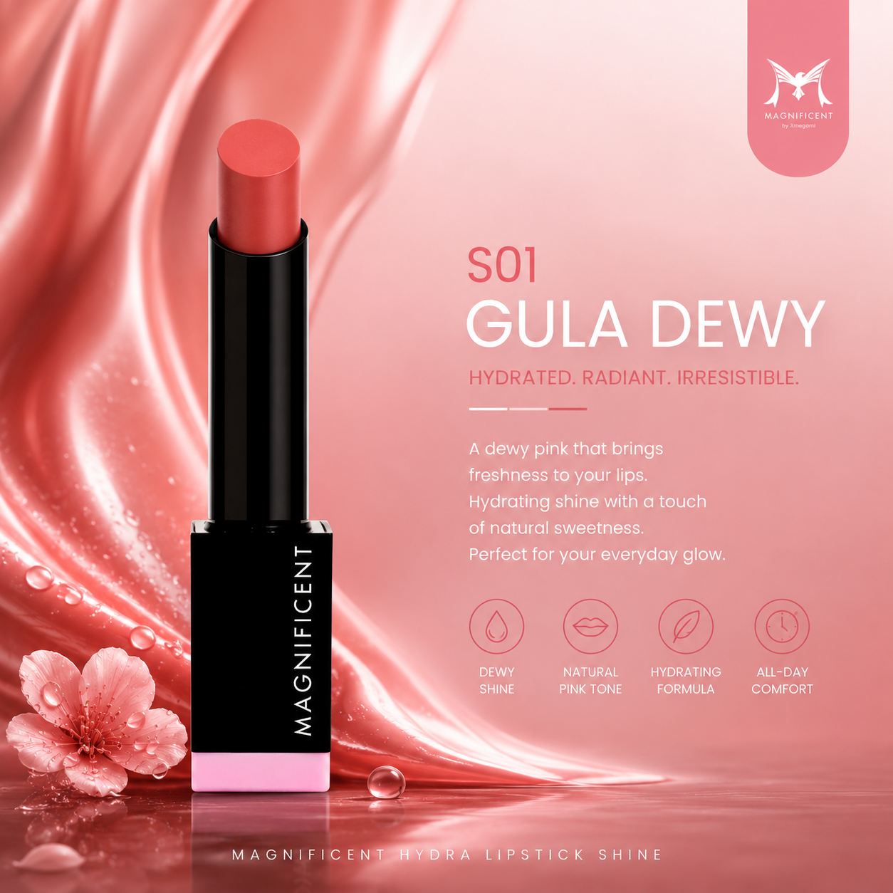 Magnificent lipsticks hydrating matte and glossy shades for smooth, long-lasting lip color
